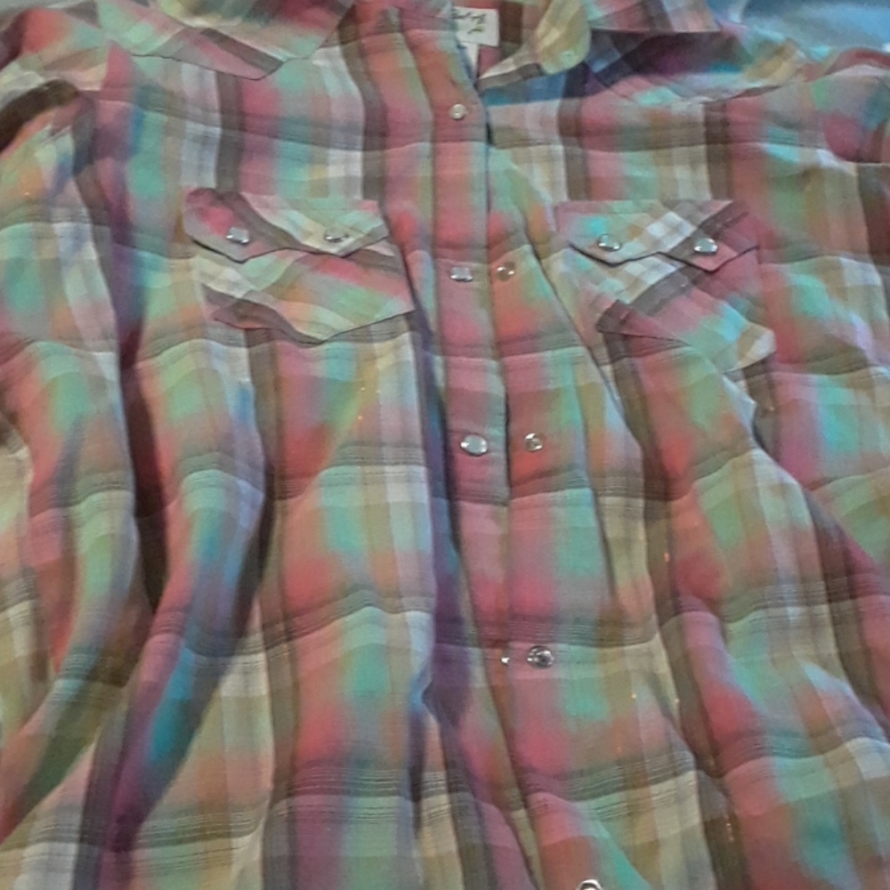 Wrangled button down rodeo shirt